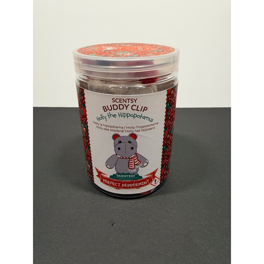 Scentsy Buddy Clip Holly the Hippopotamus Perfect Peppermint Scented Plush Clip